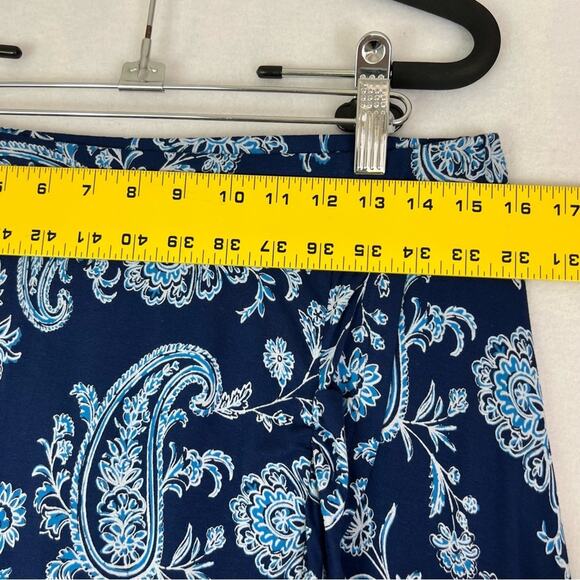 Talbots Skirt Women Medium Cascading Jersey Knit Wrap Maxi Pull On Paisley Lined - Picture 12 of 14